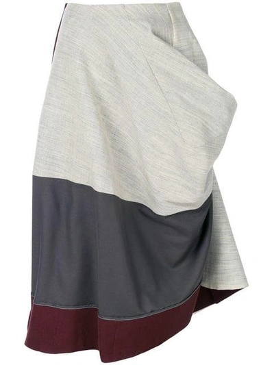 Pre-owned Comme Des Garçons Drapierter Rock In Grey