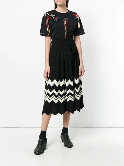 Pre-owned Comme Des Garçons Rock Mit Zickzackmuster In Black