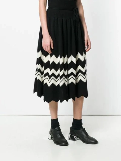 Pre-owned Comme Des Garçons Rock Mit Zickzackmuster In Black