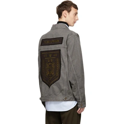 Shop Robert Geller Grey The Lukas Denim Jacket In Fog