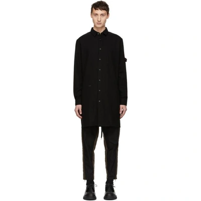 Shop Robert Geller Black The Franz Long Shirt