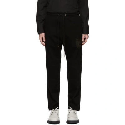 Shop Robert Geller Black The Rg Track Pants