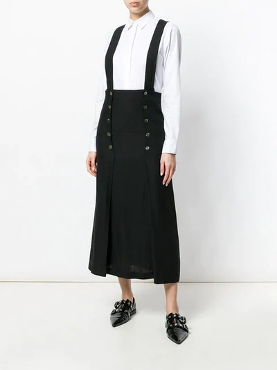 Pre-owned Comme Des Garçons 1993 Pinafore Skirt In Black