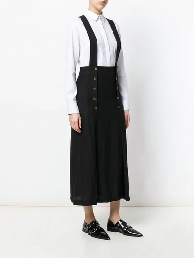 Pre-owned Comme Des Garçons 1993 Pinafore Skirt In Black