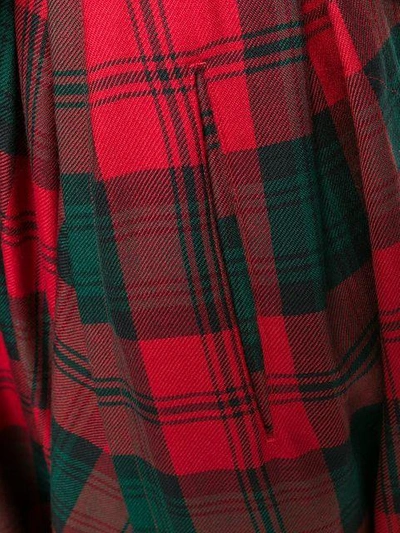 Pre-owned Comme Des Garçons Tartan Drop-crotch Trousers In Red