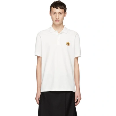 Shop Burberry White Densford Polo