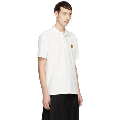 Shop Burberry White Densford Polo