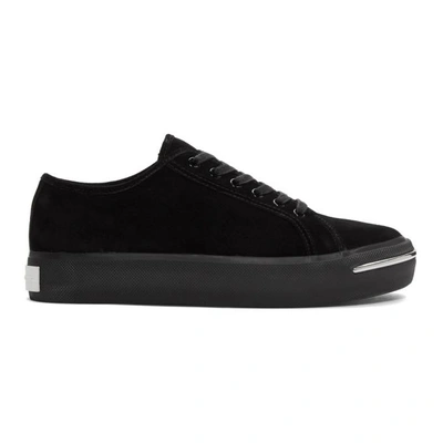 Shop Alexander Wang Black Pia Low Sneakers