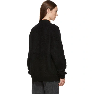 Shop Acne Studios Black Mohair Rives Cardigan