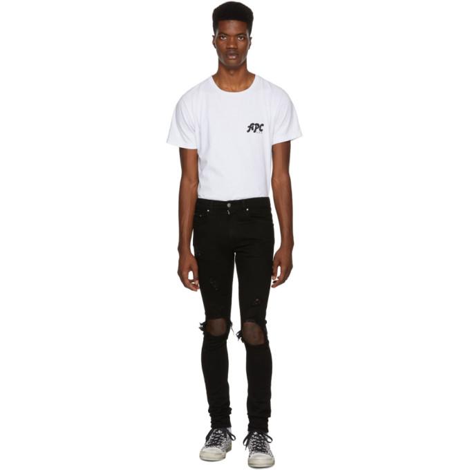 amiri black thrasher jeans