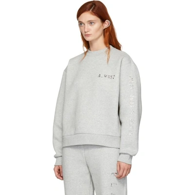Shop Alexander Wang Grey Platinum Pullover Sweatshirt In 020 Hthrgre
