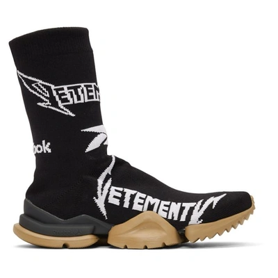 Shop Vetements Black Reebok Classics Edition Metal Sock Sneakers