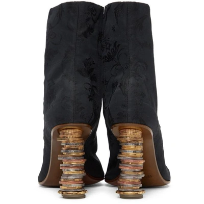 Shop Vetements Black Geisha Coin Ankle Boots In Black/black