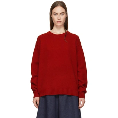 Shop Acne Studios Red Samara Sweater In Brick Red