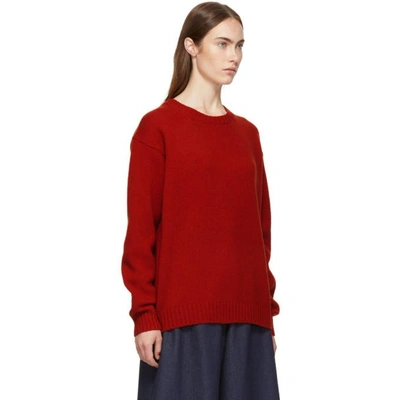 Acne Studios Basic Sweater Brick Red ModeSens