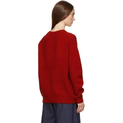 Shop Acne Studios Red Samara Sweater In Brick Red