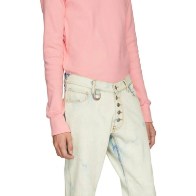 Shop Linder Blue Cropped Tube Jeans In Cloud.wsh