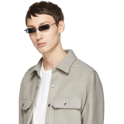 Shop Blyszak Silver Francois Russo Edition Sunglasses In Black Lens