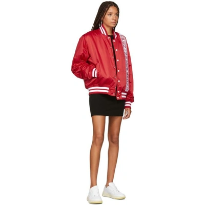 Shop Opening Ceremony Red Stadium Jacket In 6002 Cherry