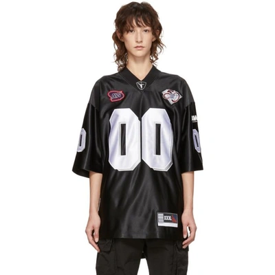 Shop Alexander Wang Black Football Jersey Player Id T-shirt In 001 Black