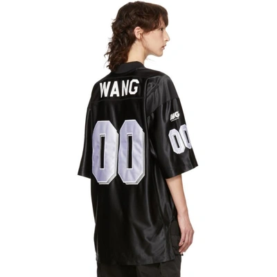 Shop Alexander Wang Black Football Jersey Player Id T-shirt In 001 Black