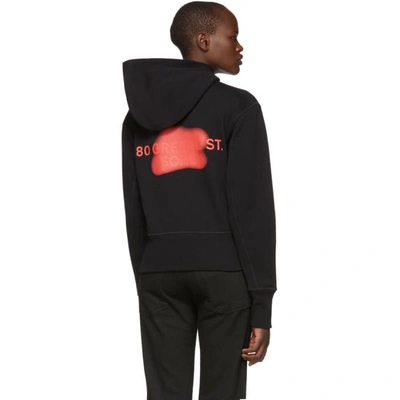 Shop Helmut Lang Black Brian Roettinger Logo Hack Standard Hoodie In Black Basal