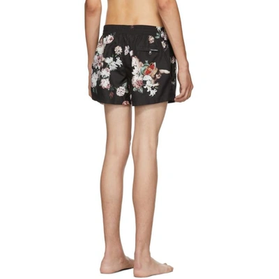 Shop Dolce & Gabbana Dolce And Gabbana Black Floral Swim Shorts In Hnr86 Flora