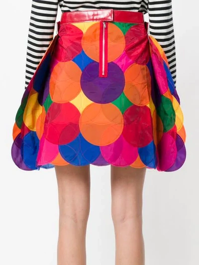 Pre-owned Junya Watanabe Fluo Circle Accumulation Skirt In Multicolour