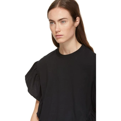 Shop See By Chloé See By Chloe Black Ruffle T-shirt In 001 Black