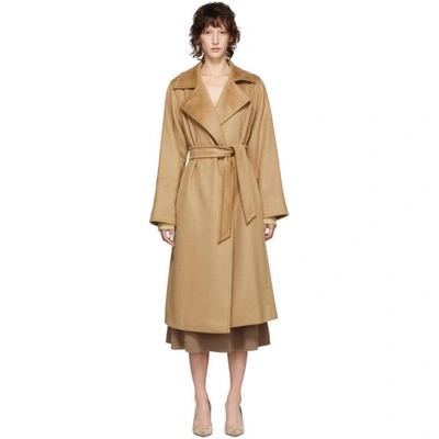 Shop Max Mara Tan Manuela Coat In 001 Camel