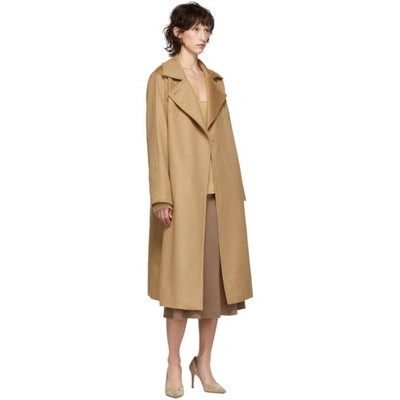 Shop Max Mara Tan Manuela Coat In 001 Camel