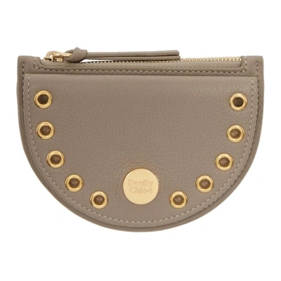 Shop See By Chloé See By Chloe Grey Kriss Coin Pouch In 23w Mottygr