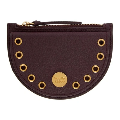 Shop See By Chloé See By Chloe Burgundy Kriss Coin Pouch In 56a Obscure