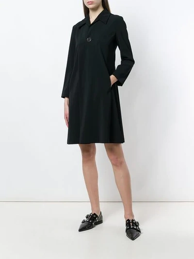 Pre-owned Comme Des Garçons Single Button Shirt Dress In Black