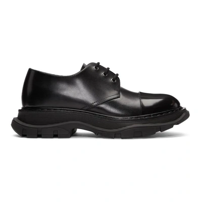 Shop Alexander Mcqueen Black Lace-up Derbys In 1000 Black