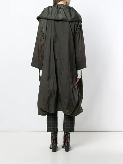 Pre-owned Issey Miyake 1990s Oversized Raincoat In Green