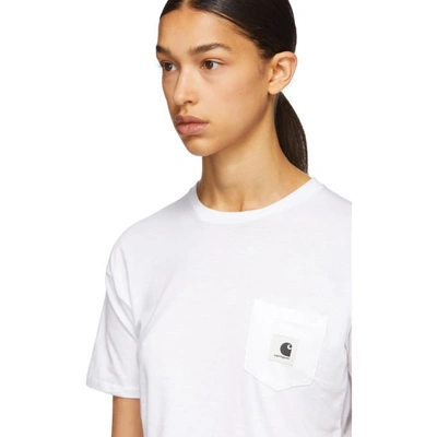 Shop Carhartt Work In Progress White Carrie Pocket T-shirt