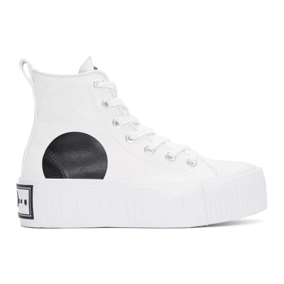 Shop Mcq By Alexander Mcqueen Mcq Alexander Mcqueen White High-top Platform Sneakers In 9000 White