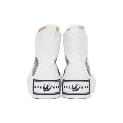 Shop Mcq By Alexander Mcqueen Mcq Alexander Mcqueen White High-top Platform Sneakers In 9000 White