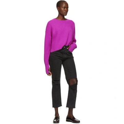 Shop Re/done Purple Cashmere Sweater In Violet