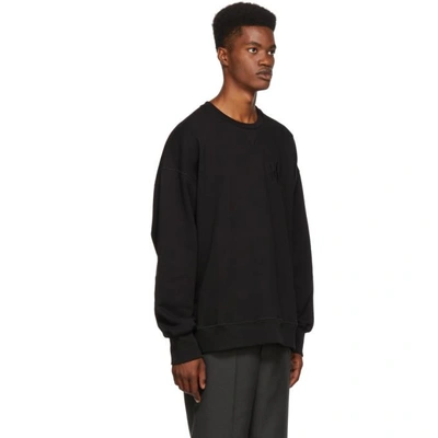 Shop Alexander Mcqueen Black Logo Sweatshirt In 1000 Black