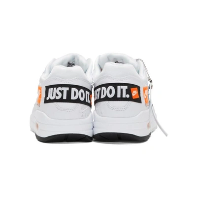Shop Nike White And Orange Air Max 1 Lx Sneakers In 100 White/b