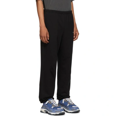 Shop Balenciaga Black Logo Lounge Pants In 1000 Black