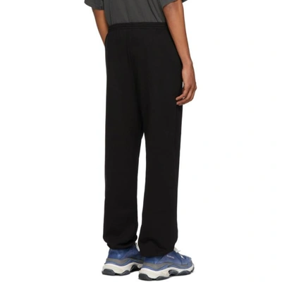 Shop Balenciaga Black Logo Lounge Pants In 1000 Black