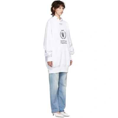 Shop Balenciaga White World Food Programme Hoodie In 3307 Ofwh/b