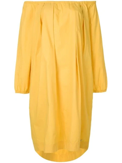 Pre-owned Fendi Off The Shoulders Dress In Yellow