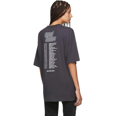 Shop Balenciaga Black Speedhunters T-shirt In 1055 Washbl