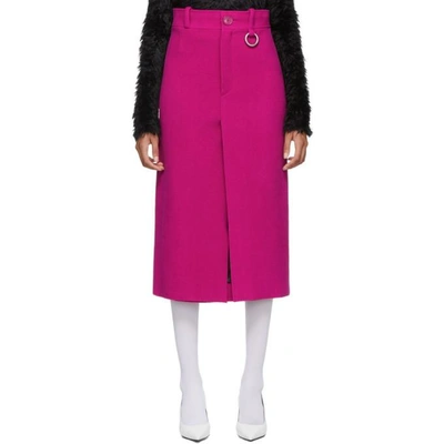 Shop Balenciaga Pink Pleat Skirt In 5630 Pink