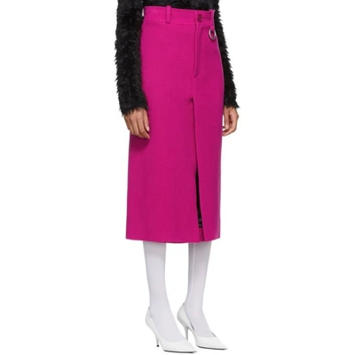Shop Balenciaga Pink Pleat Skirt In 5630 Pink