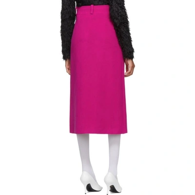 Shop Balenciaga Pink Pleat Skirt In 5630 Pink